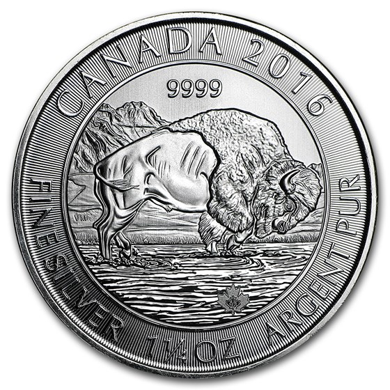 2016 Canada 1.25 oz Silver $8 Bison BU 2016 Canada 1.25 oz Silver $8 Bison BU